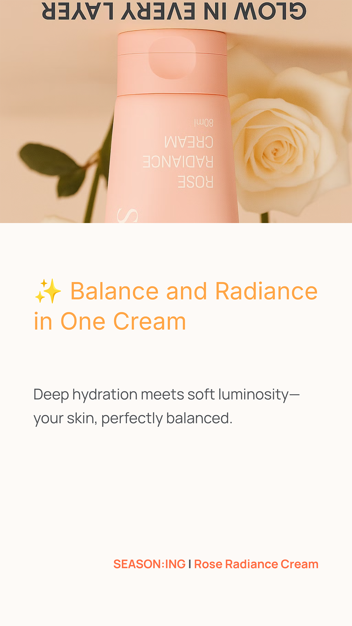 SEASON:ING Rose Radiance Cream , 180ml