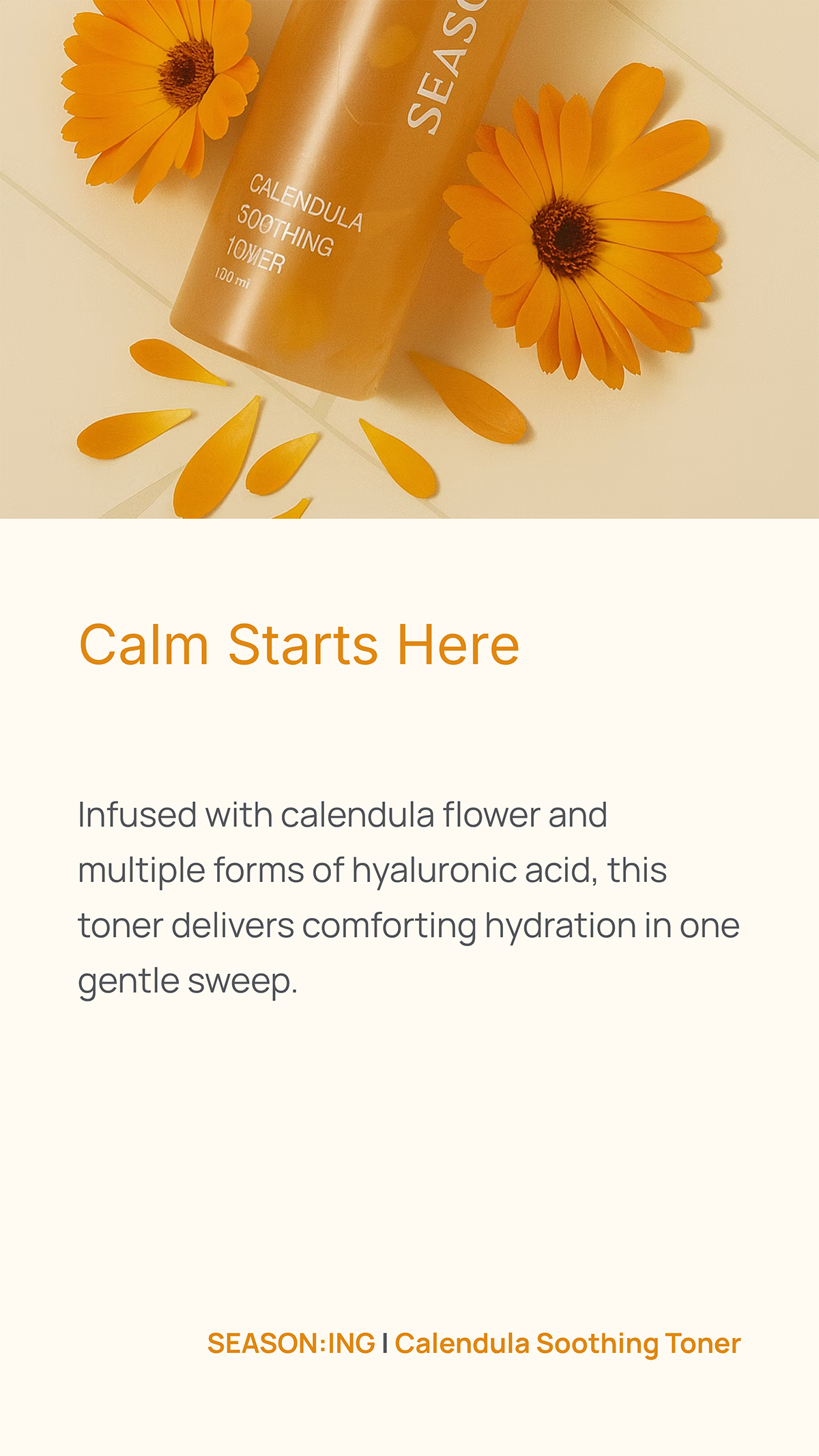 SEASON:ING Calendula Soothing Toner, 180ml