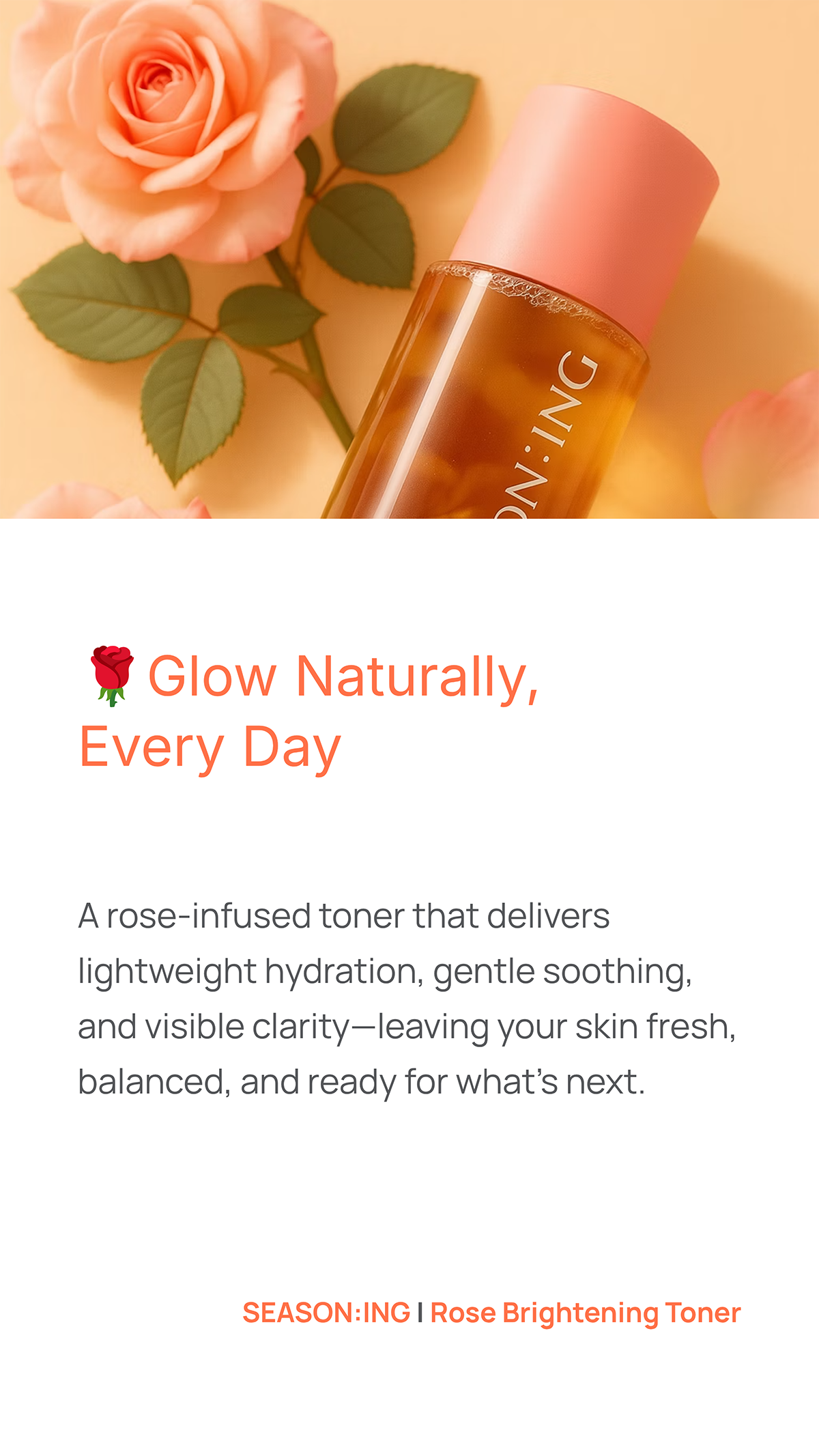 SEASON:ING Rose Brightening Toner , 180ml