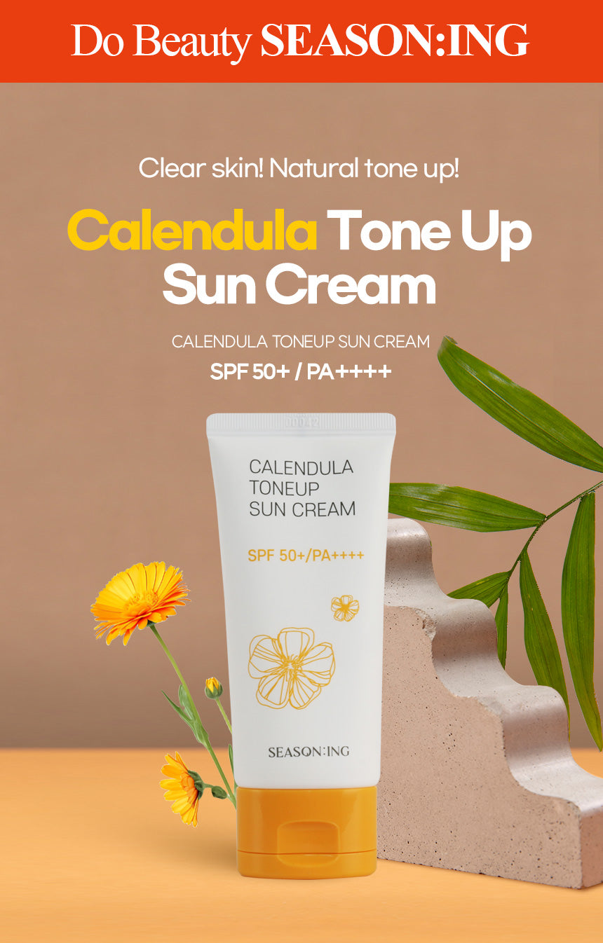 SEASON:ING Calendula Tone up Sun Cream SPF 50+ PA++++ ,50ml