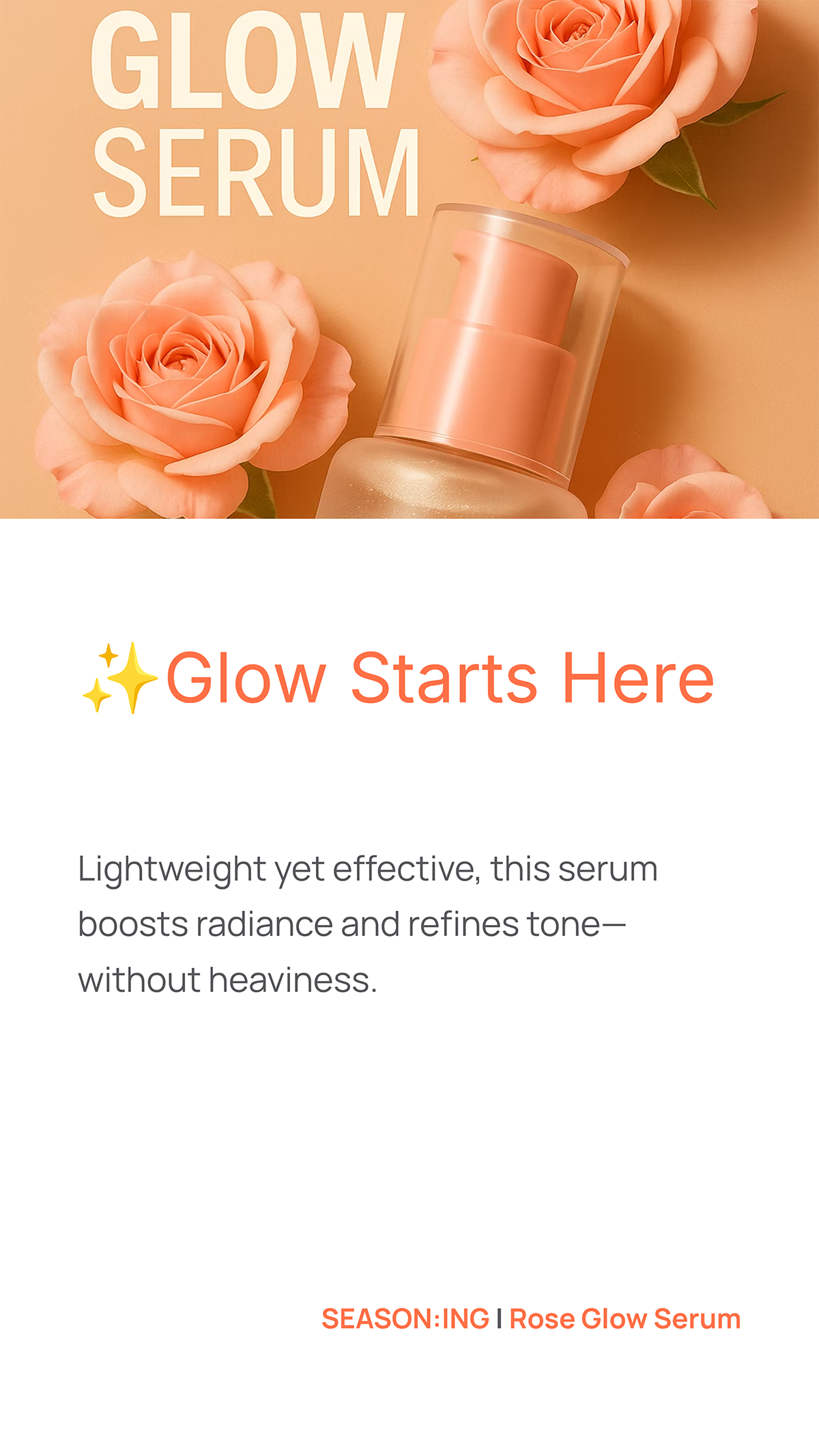 SEASON:ING Rose Glow Serum , 50ml