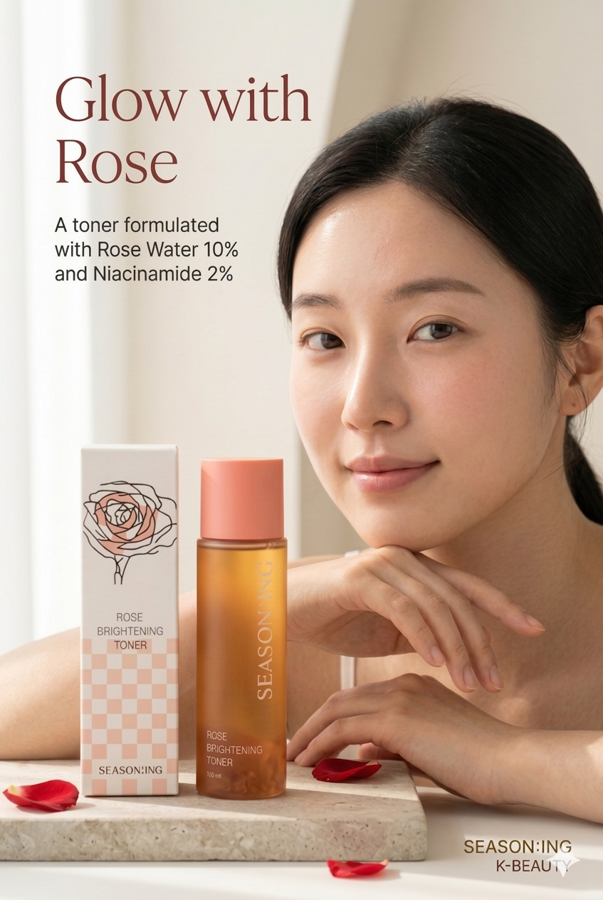 SEASON:ING Rose Brightening Toner , 180ml