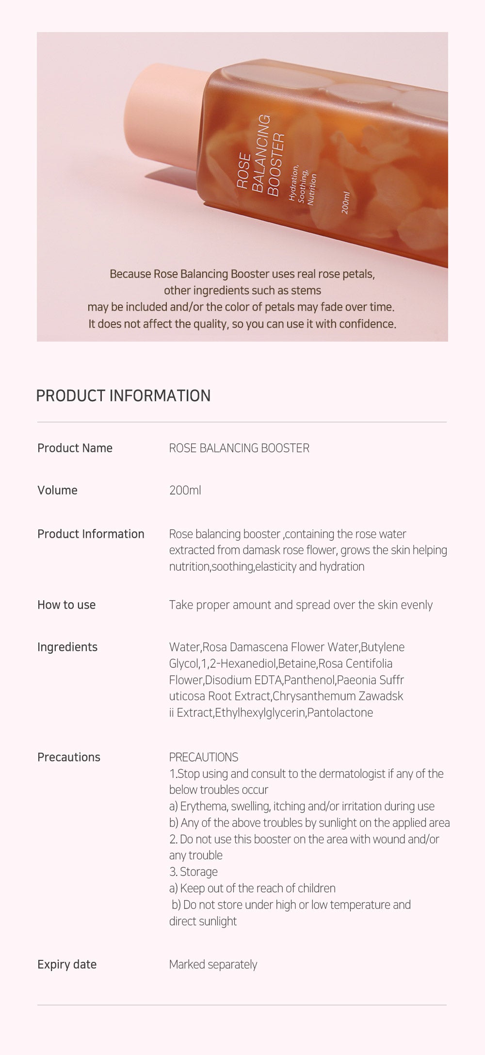 [SEASON:ING] Rose Balancing Booster (Tonor)  , 200ml